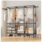 Arara De Roupa Com Cabideiro Em Aço Inox