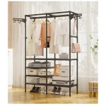 Arara De Roupa Com Cabideiro Em Aço Inox - Imagem 2